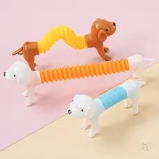 【5 pcs】Brinquedo de descompressão tubo pop retrátil cão estiramento variedade modelagem filhote de cachorro das crian
