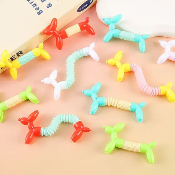 【5PCS】Stretch Rabbit Crianças Pequenos Brinquedos Brinquedos de Descompressão Tubo Retrátil Tubo pop