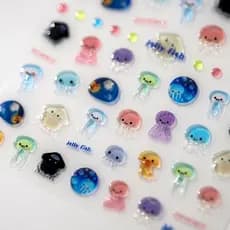 [Meow.Sensei] Novo desenho animado de ferro artesanal ins Thin Tough Three-Dimensional Manicure Sticker Adesivo de Manicure Tridimensional Finger Jelly Nail Sticker Jóias M130