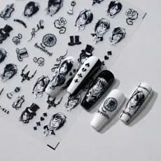 [Meow.Sensei] Novo processo de ferro adesivo fino e rígido para unhas tridimensionais pro fosco desenhos animados anime adesivo de unhas DP-415