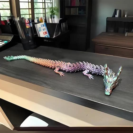 [Meow.Sensei]3d impressão de dragão articulado três d modelo de dragão chinês dragão móvel de corpo inteiro brinquedo in