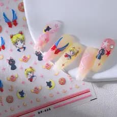 [Meow.Sensei] Novo Ferro Artesanal 5D Cartoon Fábrica Tridimensional Atacadista de Autocolantes de Manicure Autocolantes de Unhas Finos e Transparentes Acessórios de Unhas DP398