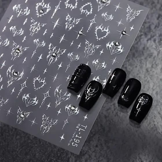 [Meow.Sensei] Novo processo de ferro tridimensional 5D amor borboleta manicure adesivo adesivo em relevo adesivo de unha requintado série TL-195