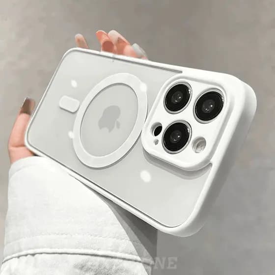 Capa De Telefone Magnética Transparente HD Luxuosa iPhone 16 14 13 12 11 15 Pro Max Plus Sísmica Compatível Com Magsafe