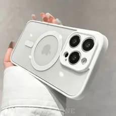 Capa De Telefone Magnética Transparente HD Luxuosa iPhone 16 14 13 12 11 15 Pro Max Plus Sísmica Compatível Com Magsafe