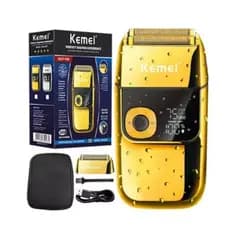 Barbeador Kemei KM-2028 dourado 100V/240V