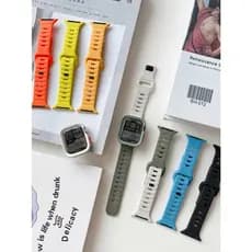 Silicone Pulseira+Macio Capinha Case Para Apple Watch Ultra 49mm 44mm 41mm 40mm 45mm iWatch Pulseira+Bumper Capa Kit
