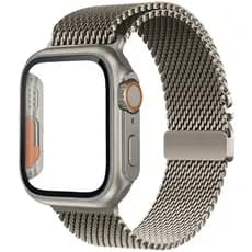 Milano Pulseira De Aço inoxidável+Mudar Para Ultra Capa Para Apple Watch 40mm 38mm 41mm 44mm 42mm 45mm iWatch 10 11 46mm