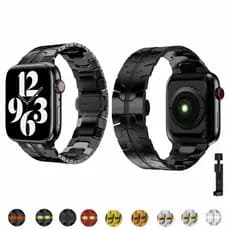 Iron Man Metal Pulseira De Aço inoxidável Para Apple Watch S10 46mm 42mm 40mm 41mm 42mm 38mm 44mm 45mm 49mm Ultra iWatch