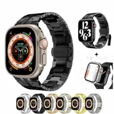 Metal Pulseira De Aço inoxidável+Mude Para Ultra Case Kit Para Apple Watch 10 11 42mm 46mm 38mm 40mm 44mm 41mm 42mm 45mm