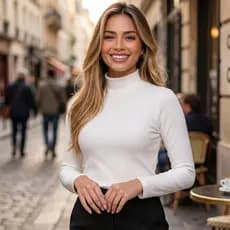 Blusa de Frio Feminina Gola Alta Cacharrel Manga Longa Comprida Segunda Pele M, G e GG