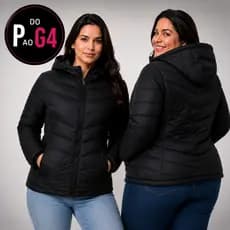 Jaqueta Feminina Impermeável Com Bolso Zíper Reforçado Corta Vento Capuz Removível P ao G4