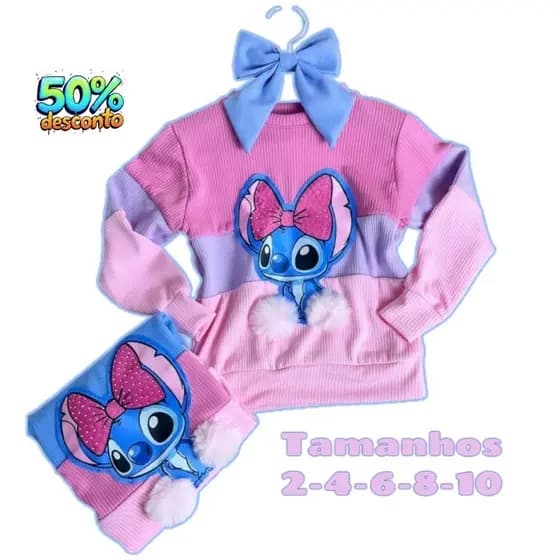 Blusa Infantil de Frio Menina  Moda Blogleirinha Inverno menina 2 ao 14