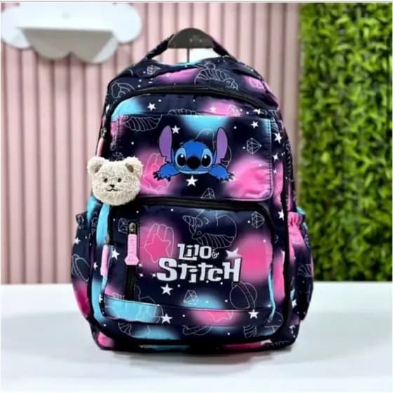 Mochila Grande Nylon Impermeável Escolar Faculdade Femenina -  mochila infantil