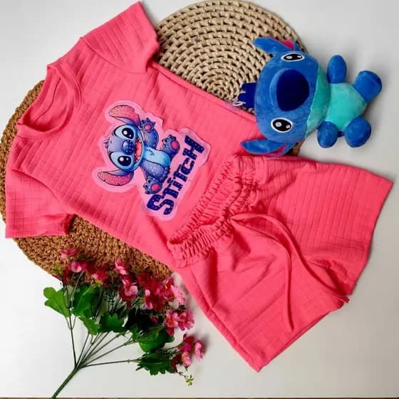 Conjunto Infantil Feminino  Love short