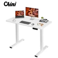 CHINI Mesa com Regulagem de Altura Elétrica,Mesa Eletrica Ajustavel escritório ergonômica para computador