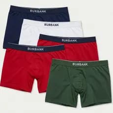 Kit 5 Cuecas Boxer Masculina Algodão Cotton Adulto Confortável Respirável P M G GG