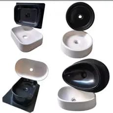 Forma de Cuba de banheiro Kit 4 unidade molde pra fabricaçao de cubas cimenticio Modelos mais Vendidos Promoçao