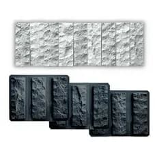 9 Formas 3D RockFaces Forma 3D Tijolinho Molde 3D Travertino tam 29,5 x 9,5
