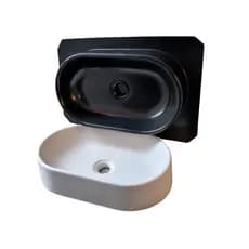Molde Para Fabricar Pia de Banheiro Forma Para Cuba Cimenticia ABS 2 MM - Ralo Padrão