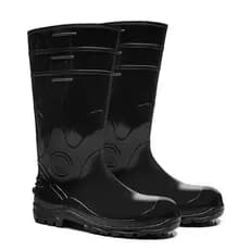 BOTA PVC CANO LONGO PRETA RESISTENTE SEM FORRO MOTOCICLISTA CHUVA LIMPEZA BRACOL ACQUALEV