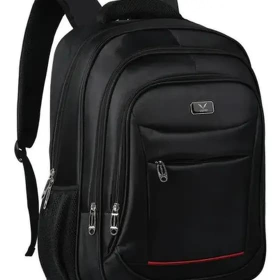 Mochila Reforçada Notebook Laptop PC Computador Faculdade Escolar - Alça Acolchoada - Preta