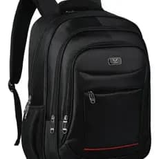 Mochila Reforçada Notebook Laptop PC Computador Faculdade Escolar - Alça Acolchoada - Preta