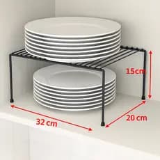 Organizador Multiuso Armário Prateleira Estante 32cm Preto