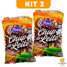 Chup Chup Doce de Leite Kit 2 Pacotes 700g C/50un cada - Paluti