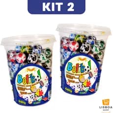 Bolinha de Chocolate Futebol Kit 2 Potes 680g C/100un cada - Ki-Kakau