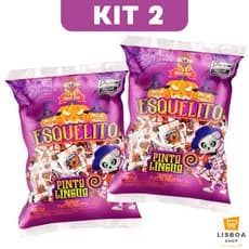 Pirulito Pinta Lingua Mini Psicodélico Halloween Kit 2 Pacotes 250g c/50un cada - Santa Rita