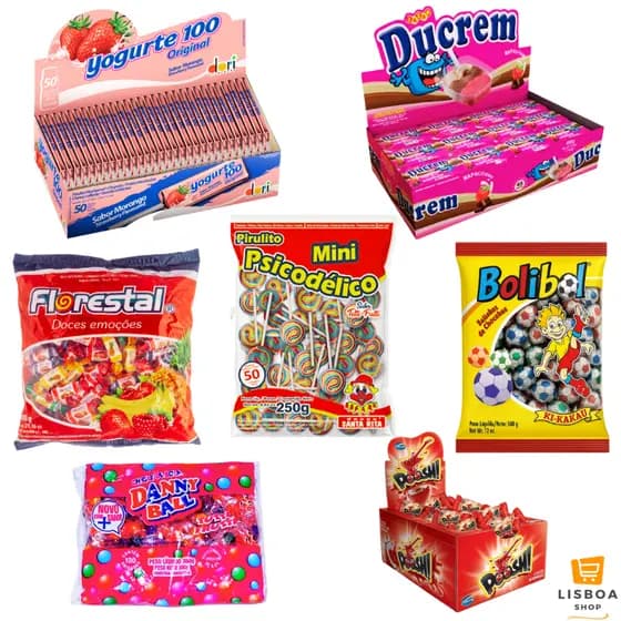 Kit Aniversário Infantil Doces Para 50 Sacolinha Surpresa Lembrancinhas