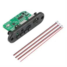 Placa Decodificadora MP3 Bluetooth 5.0 DC 3.7-5V 1A Módulo De Áudio USB TF Rádio FM Receptor Suporte A Chamada MP3 Player 3.5mm Aux Com Microfone 2 x Amplificador De 3W Para Carro
