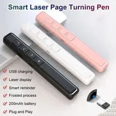 Carregamento USB De 2,4ghz Página Do Apresentador Sem Fio PPT PowerPoint Para Cima E Baixo Controle Remoto Poderoso Controlador De Caneta Ponteiro O Ensino