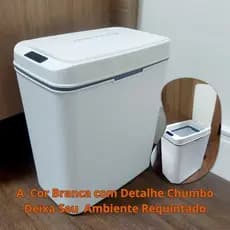 Lixeira Sensor Automática 15 L Higiênica Moderna Aproximação