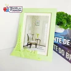 Kit com 2 Porta retrato 2 em 1 foto 10x15cm e 13x18cm com moldura de plastico