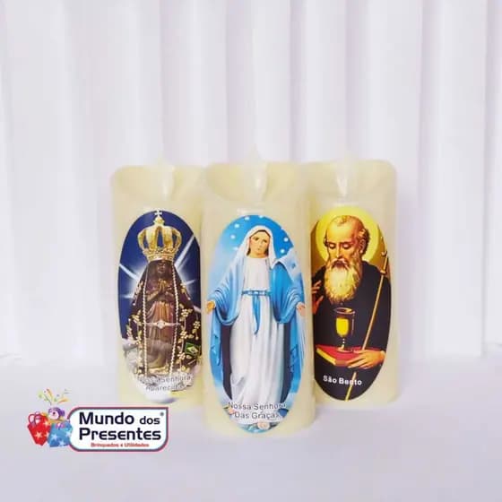 Kit de 3 Velas Led Eletrônicas Decorativa