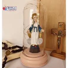 Nossa Senhora das Graças em resina cúpula de vidro