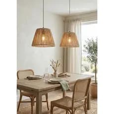 Kit 2 Pendente Arandela Lustre Boho Sisal Fibra Natural Bivolt para Área Gourmet
