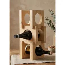 Organizador De Garrafas De Vinho De Madeira Para Bancada