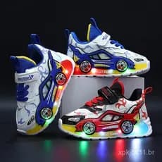 Tênis Infantis Novo Estilo Meninos Estudantes Sapatos Casuais de Cano Alto Meninas Sapatos de Bebê Sapatos LED L3UH