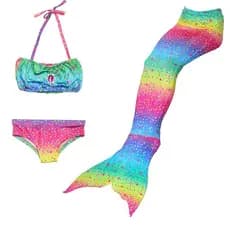 Traje de Sereia, roupa de banho infantil, roupa de praia infantil, para meninas, sereia, Rabo, princesa
