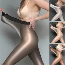FIO 40D Meias Femininas De Cetim Brilhante Meia Calça Anti Celulite Anti-desenho