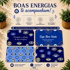 🧿Coleção de Tapetes Antiderrapante Com Costura Reforçada Para Cozinha, Banheiro e Porta Olho Grego