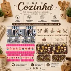 🔥 QUEIMA DE ESTOQUE – KIT TAPETES DE COZINHA ANTIDERRAPANTES 🔥