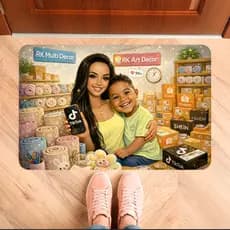 Tapete Decorativo Personalizado Trend da Caricatura - Antiderrapante Costura Reforçada
