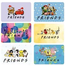 Tapete Decorativo Friends com Personagens – Antiderrapante com Costura Reforçada