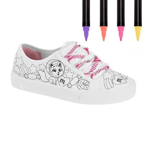 Tenis Infantil Colorir Pintar Conforto Molekinha Original