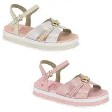 Sandalia Molekinha Flatform Afivelada Macio Leve