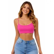 Top Neon Rosa Carnaval | Top Curto Feminino Festa